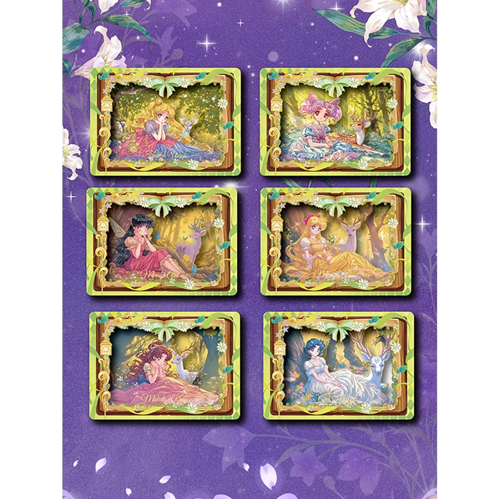 Sailor Moon Fans Collection Card Special Style Flower Shop Theme High Quality Magical Girls Creative Peripheral Cards Table Toys