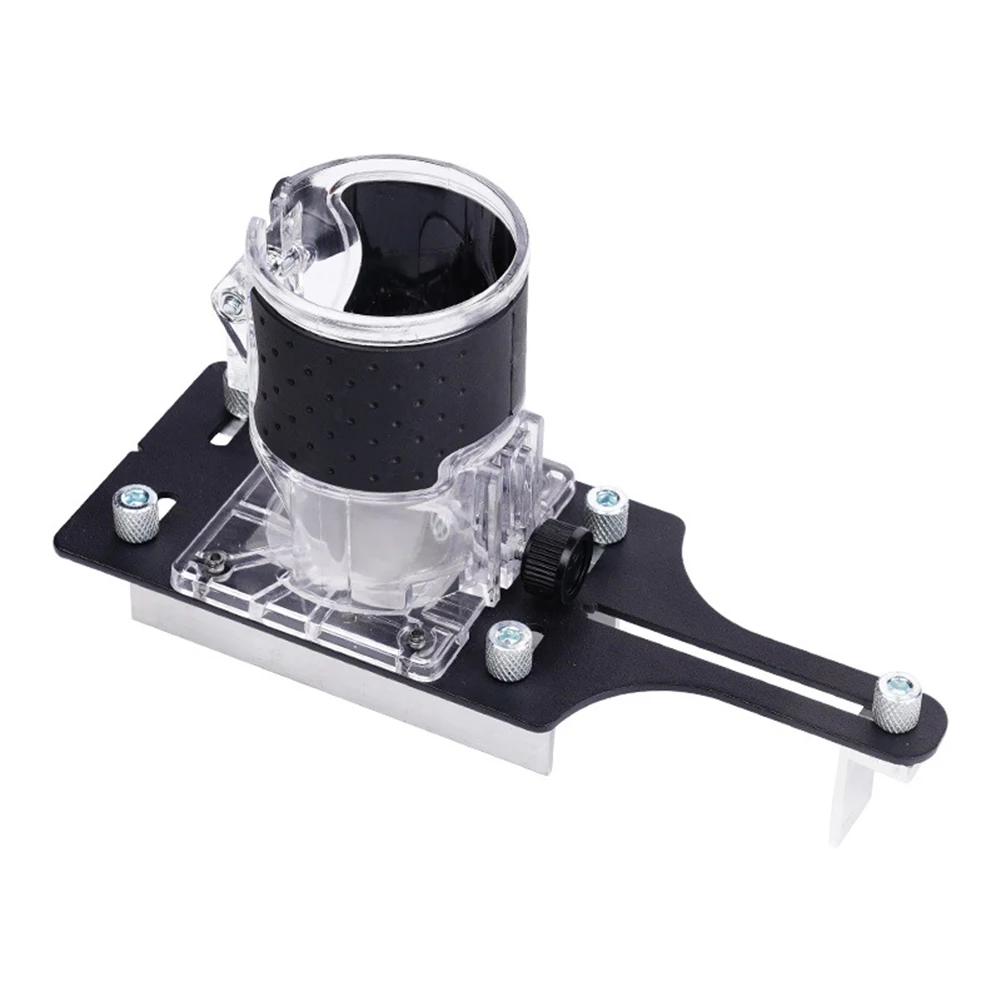 1pc Wood Router Slotting Locator Tool Slotted Base Fastening Bracket Edge Trimmer For Woodworking Chamfering Grooving Cutting