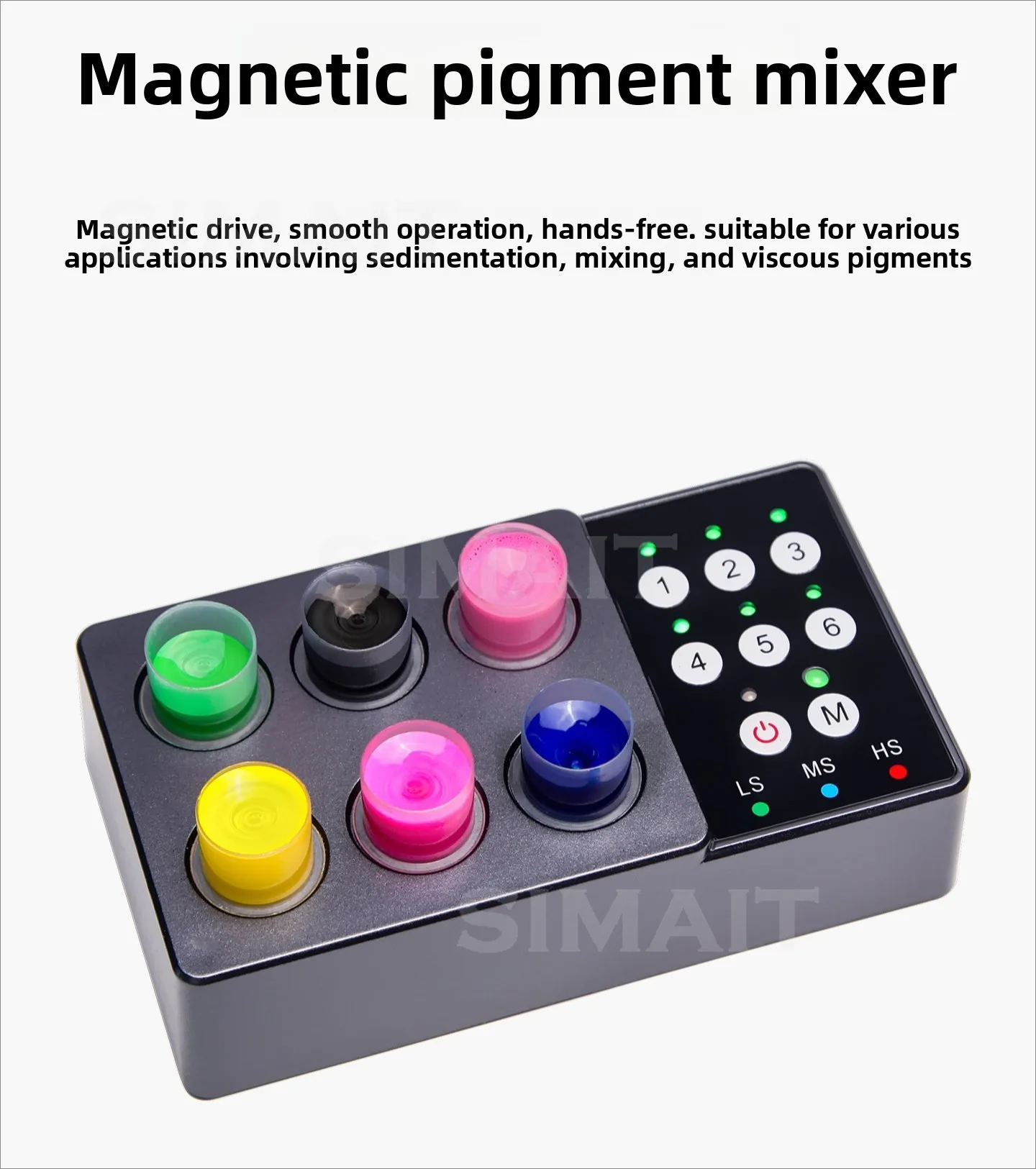 Tattoo Ink Mixer Magnetic Bead Drive | Battery Powered Color Shaker with Mini Cup & Beads Set