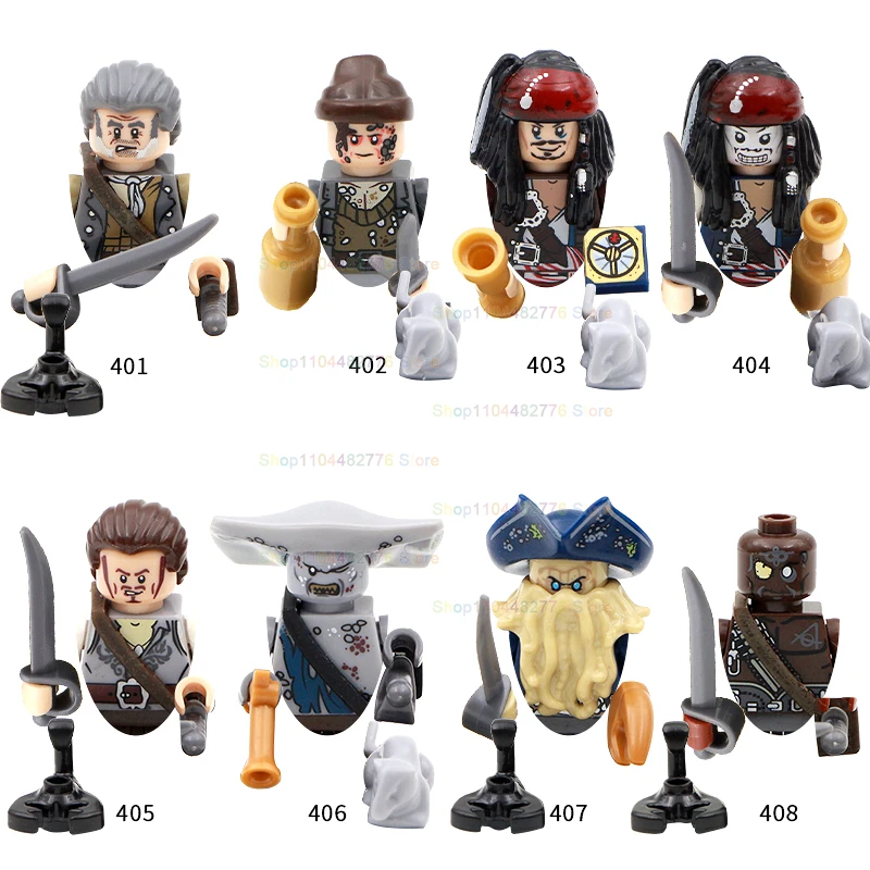 BR885 film moineau style figurines classiques Jack Pirates des caraïbes blocs de construction accessoires briques jouets cadeaux de noël