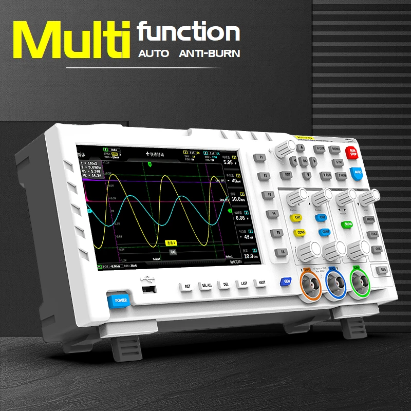 Imagem -03 - Osciloscópio de Armazenamento Digital Dual Channel Input Signal Generator 100mhz Analógico Bandwidth 1gsa s Taxa de Amostragem em 1014d