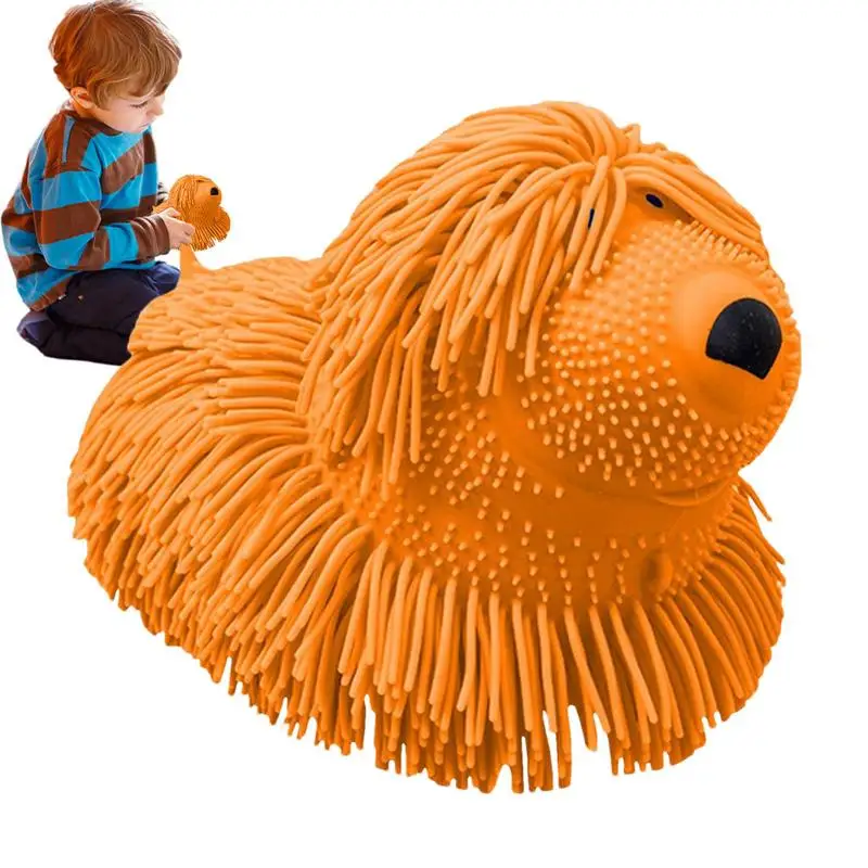 

Stress Toys Adults Long Haired TPR Hairball Dog Toy For Stress Relief Sturdy Soft Squeeze Vent Relief Fun Squeezable Companion