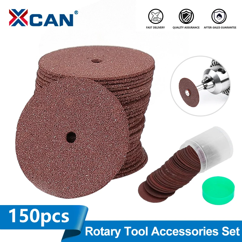 XCAN tarcza do odcięcia z żywicy 150 sztuk 25mm tarcza do cięcia metalu do Dremel akcesoria do narzędzi obrotowych brzeszczot do piły tarczowej