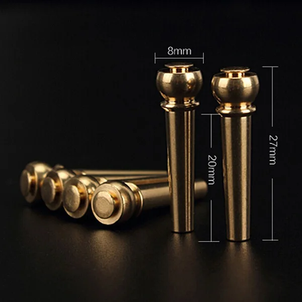 

4pcs Brass Guitar For Standard Acoustic Guitar Replacement Durable Metal Bridge Pins Fit Acoustic Bridge Pins