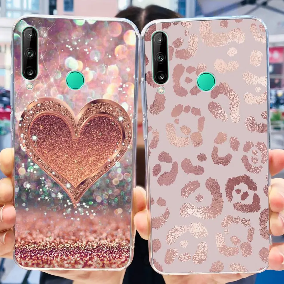 For Huawei Y7p Case Y7P 2020 ART-L28 ART-L29 Elegant Printing Soft Silicone TPU Clear Phone Back Cover