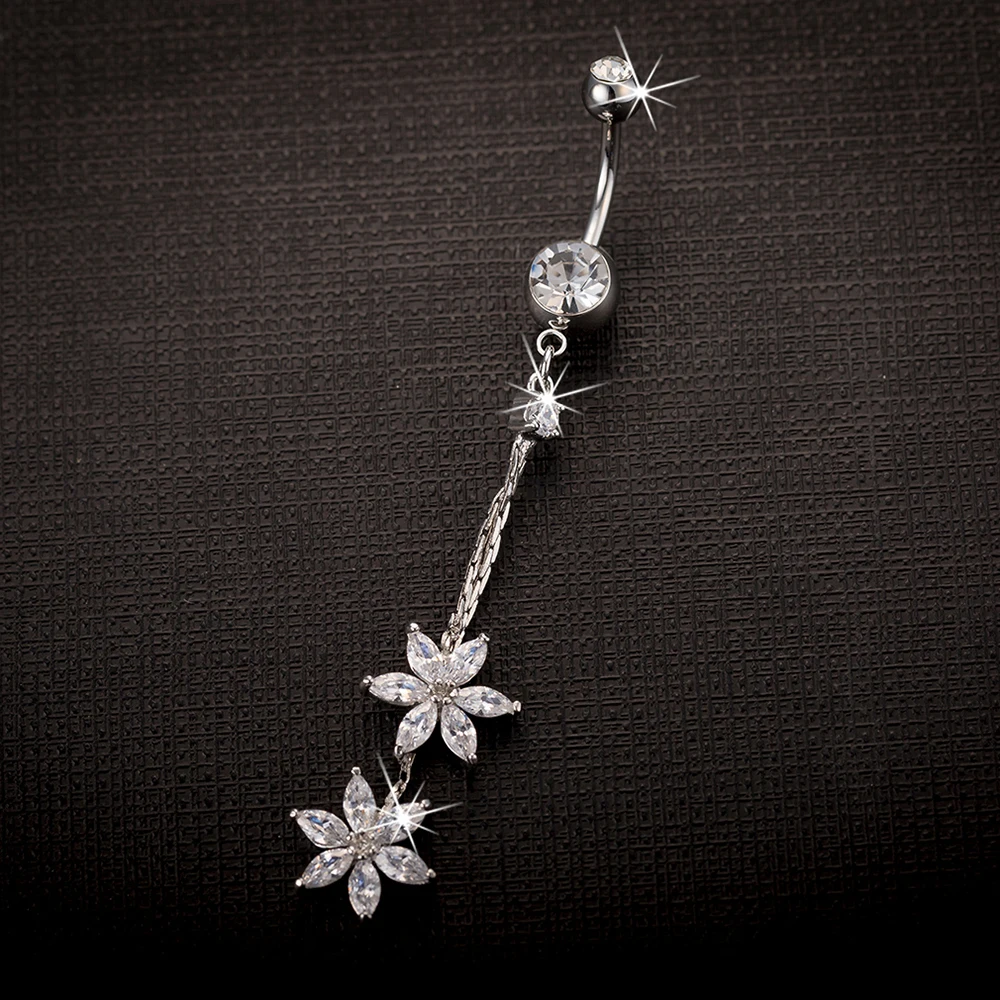 Kuniu-Flower قلادة حزام بطن لل - مراجعة Body Jewelry Implants وسعره