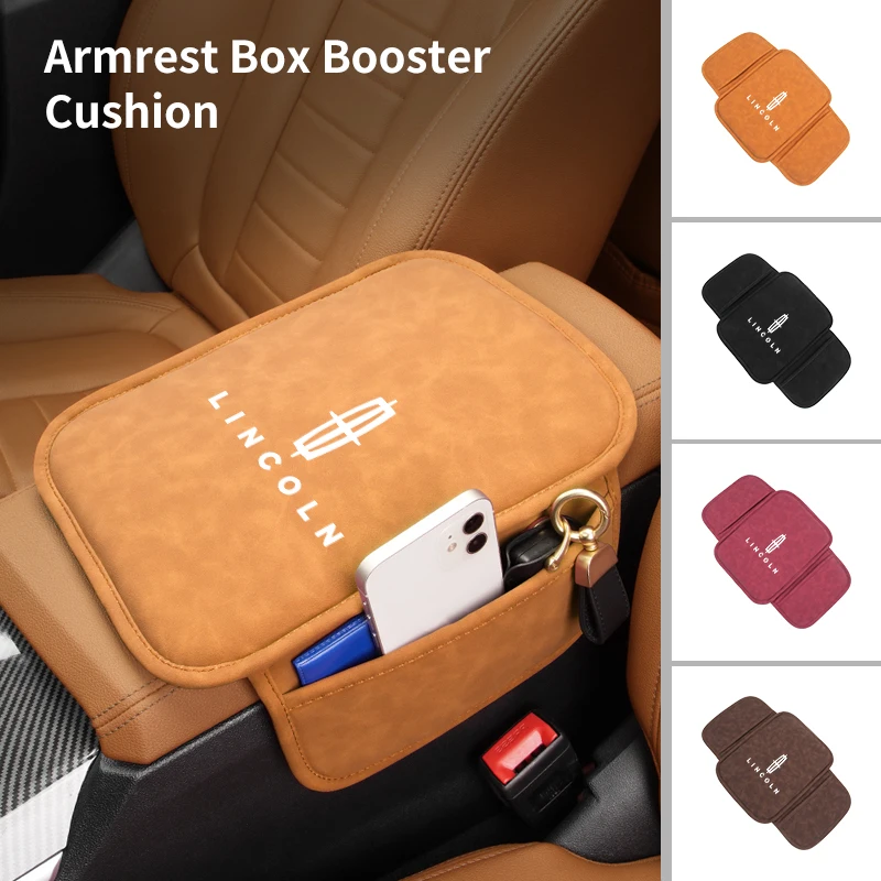 مسند ذراع السيارة صندوق تخزين غطاء بطانة السيارات وحدة التحكم المركزية حامي لينكولن MKZ MKX طيار الملاح كونتيننتال كورسير MKC #6