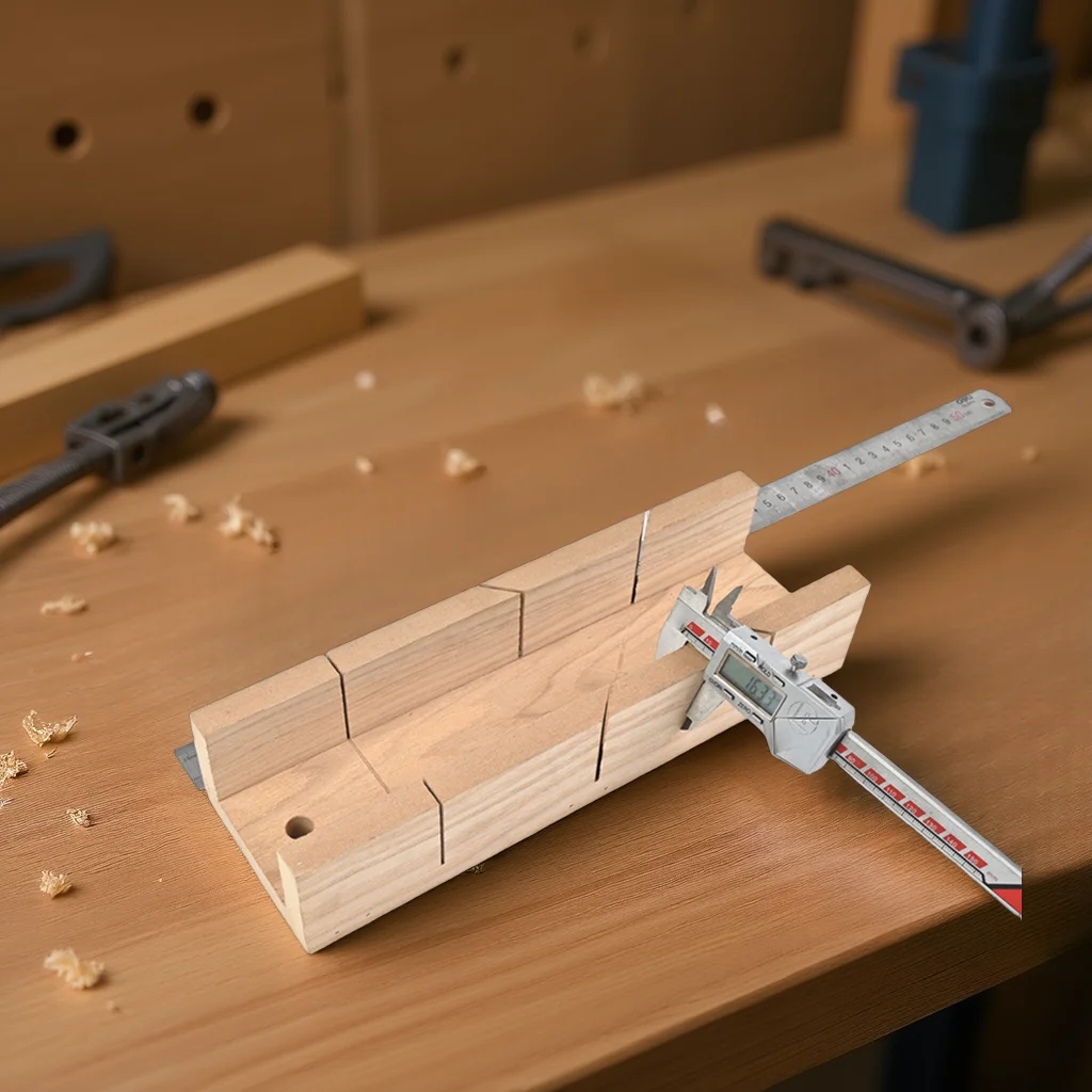 Woodworking Saw Mitre Box Cabinet Wood Cutting Clamping Miter Saw Cabinet 45 Degree Wood Cutting Hand Saw Tool
