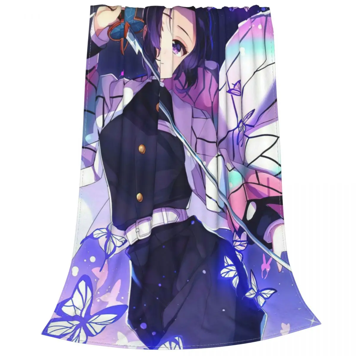 Kamado Nezuko Demon Slayer Blankets Velvet Autumn/Winter Anime Multi-function Soft Throw Blanket for Bed Car Rug Piece