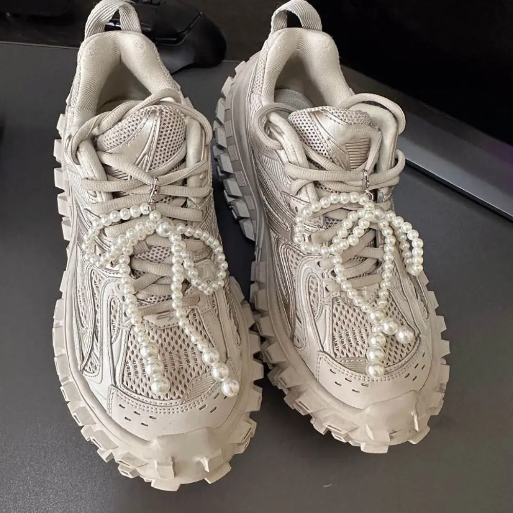 

Fashion Beaded Bow Beaded Pendant Pearl Ins Key Chain Handmade Bow Shoe Chain