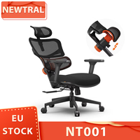 NEWTRAL NT001 Ergonomic Chair Adaptive Lower Back Support 3 Recline Angle Adjustable Backrest Armrest Headrest Nylon Base