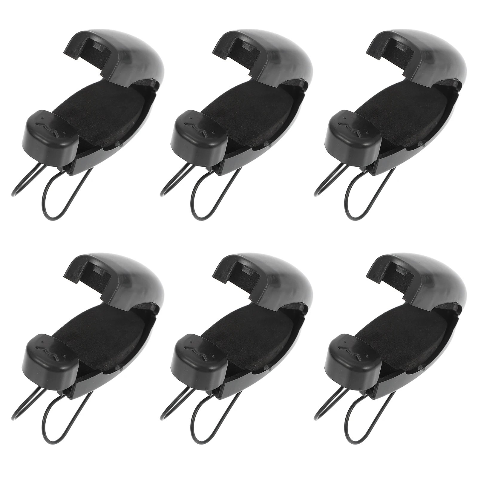 

6Pcs Car Glasses Holder Sun Visor Clip Sunglasses Mounting Sponge Eyeglass Durable Materials Practical Useful Strong Safe