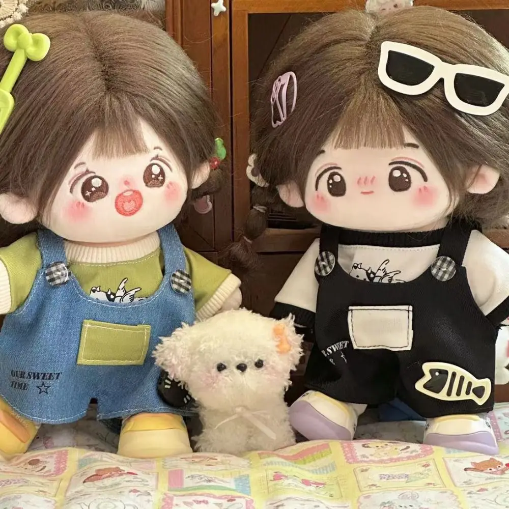 Dress Up 20cm Cotton Doll's Clothes Suit Fashion Doll Overall Set Lovely Multicolor Star Doll Clothes Children Gift