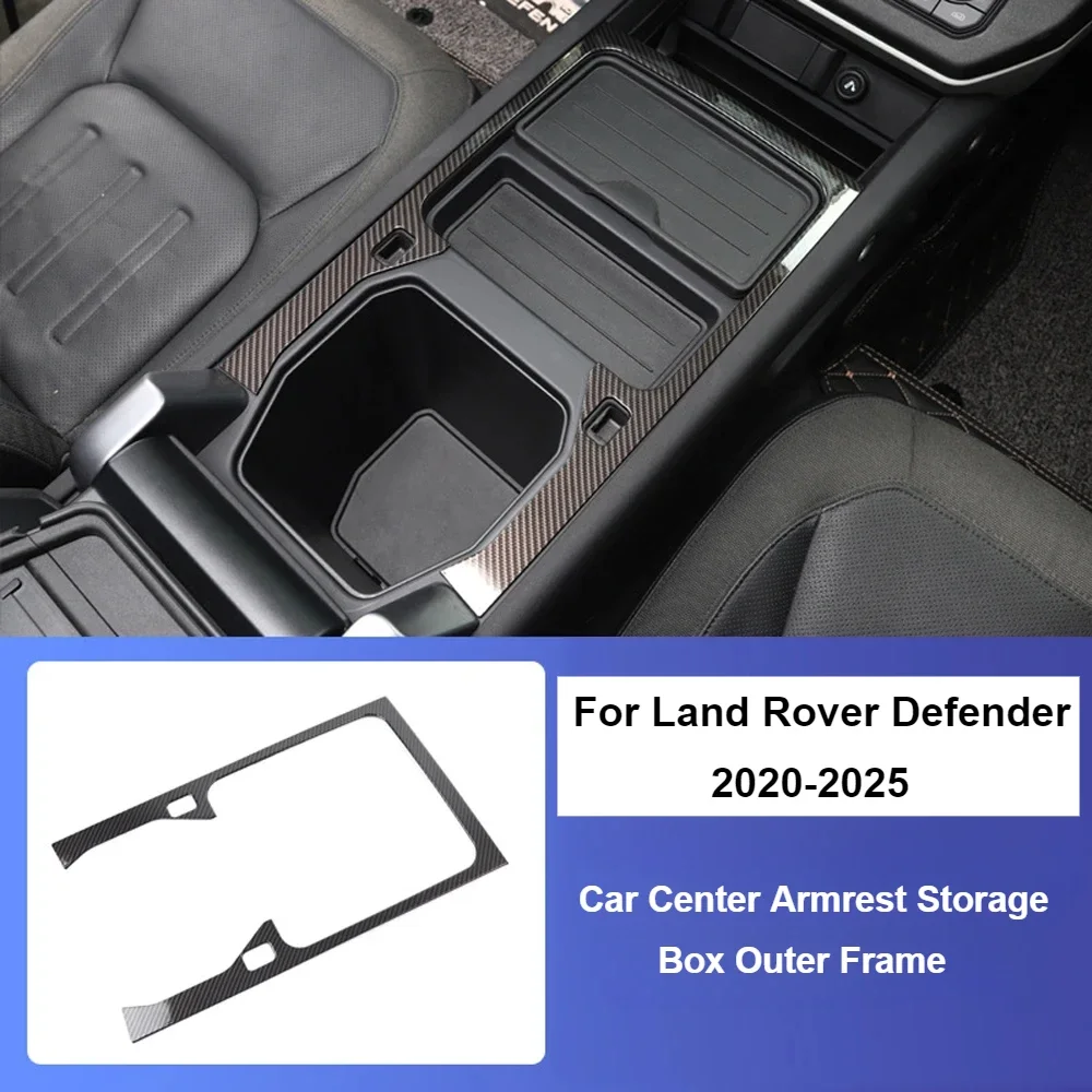 

Для Land Rover Defender 90 110 2020-2025 декоративная рамка для чашки с водой с центральным управлением, центральный подлокотник автомобиля, ящик для хранения, внешняя рамка