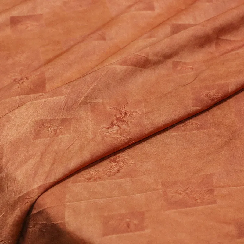 

Traditional pattern new Chinese-style silk Sanbo satin fabric for Hanfu and cheongsam