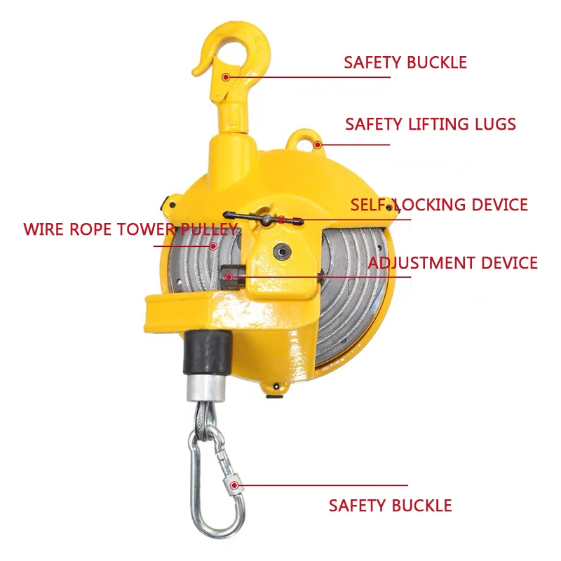 Spring balancer self-locking 5-9KG hook lifting pulley tension balance crane balancer