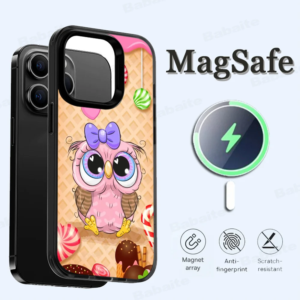 Coque de téléphone magnétique Cartoon Cute Theatre, coque de charge sans fil Magsafe, iPhone 16 14 13 12 11 15 Pro Max Plus