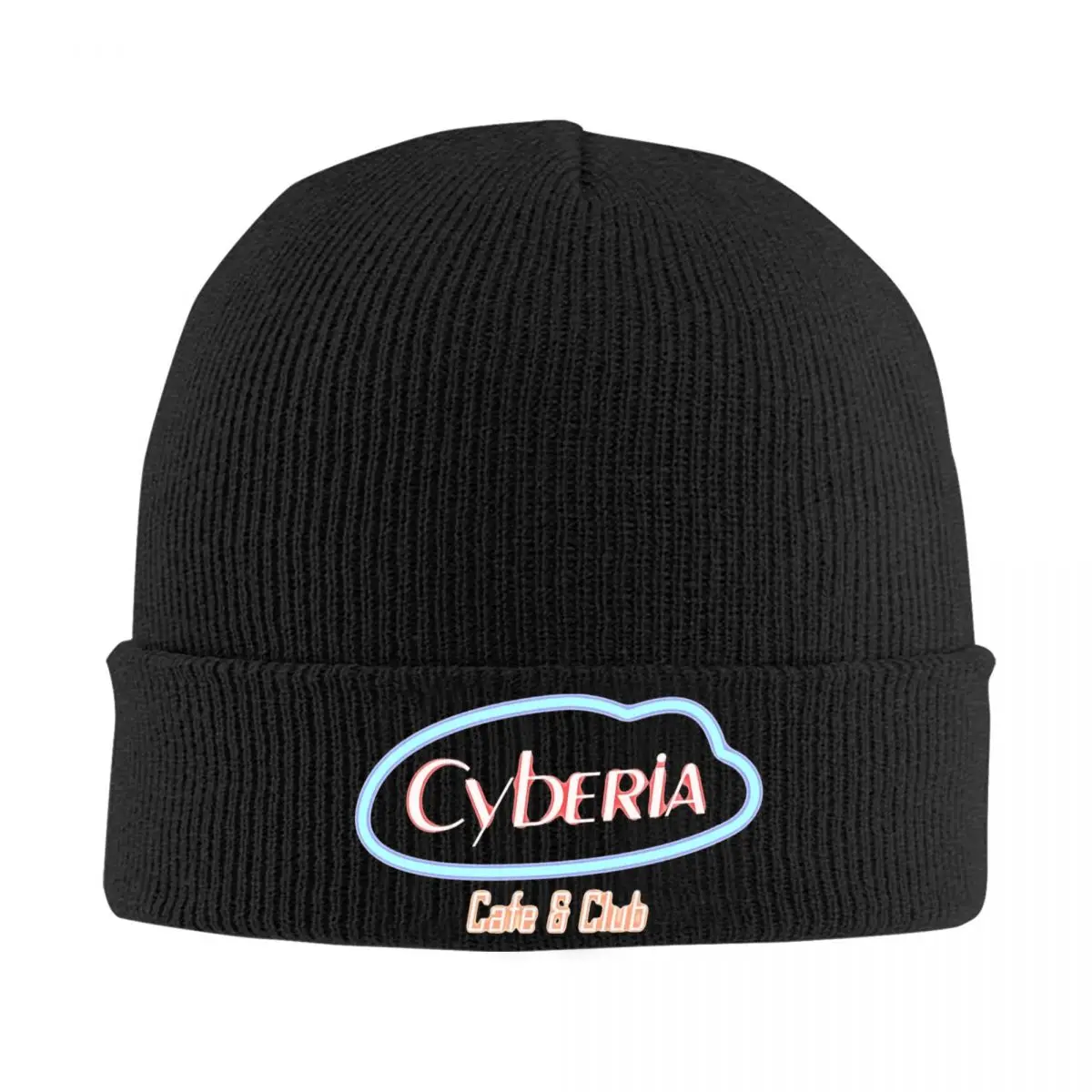 Cyberia Beanie Hats iwakura Retro Caps Men Women Kpop Skullies Beanies Autumn Graphic Elastic Beanie Hat