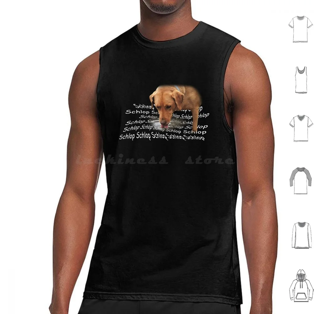 Schlop Dog Drinking Water Meme Tank Tops Print Cotton