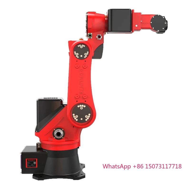 BRTIRPH1210A กล่องเกียร์ PLC 6 แกน แขนยาว 1225 มม. รับน้ำหนัก 10 กก. เซอร์โวไฟฟ้าอเนกประสงค์สำหรับงานเชื่อม ขัดลบคม มอเตอร์ เครื่องยนต์