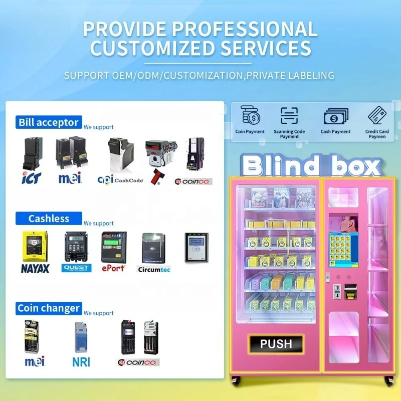 FL Blind Box Vending Machine Anti-Theft Automatic Retailer with WiFi Remote Update for Store Mall