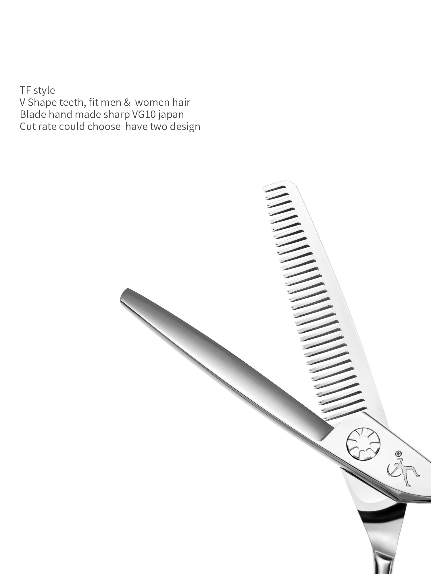 Titan Friseurschere Barbierwerkzeug für Haare Professionelle Effilierschere VG10 Stahl 6,0 Zoll – Detail 7
