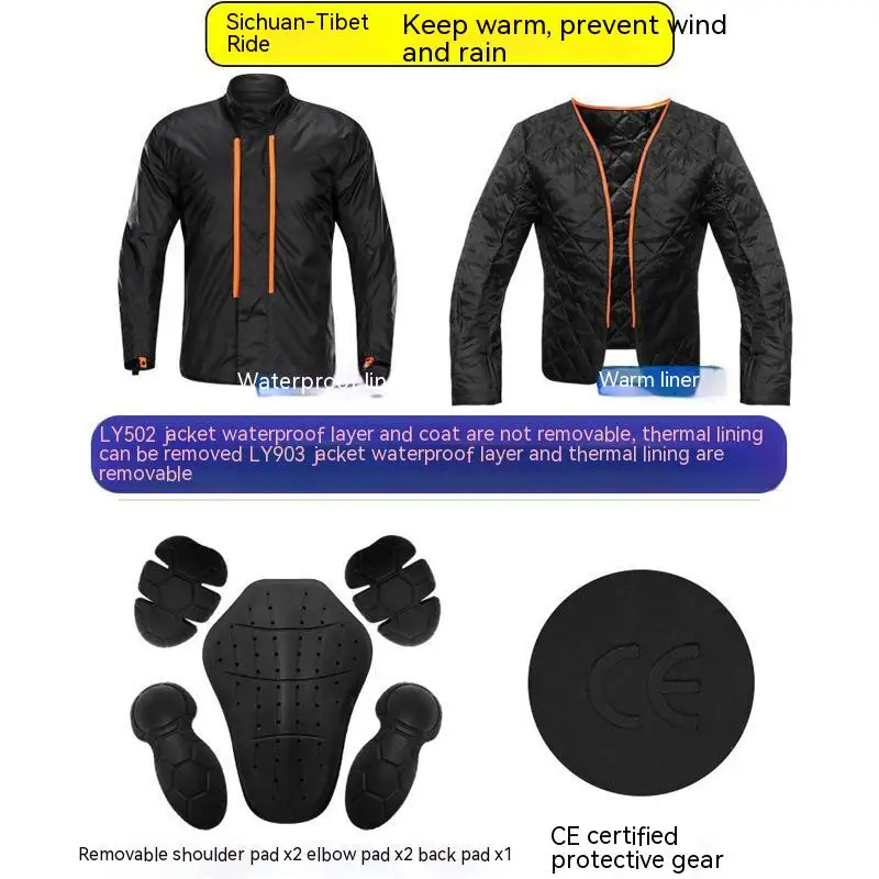 Motocross Jacket Waterproof Motorcycle Jacket Man Winter Moto Suit Motorbike Riding Jacket Wear-resistant Motorcycle Protection