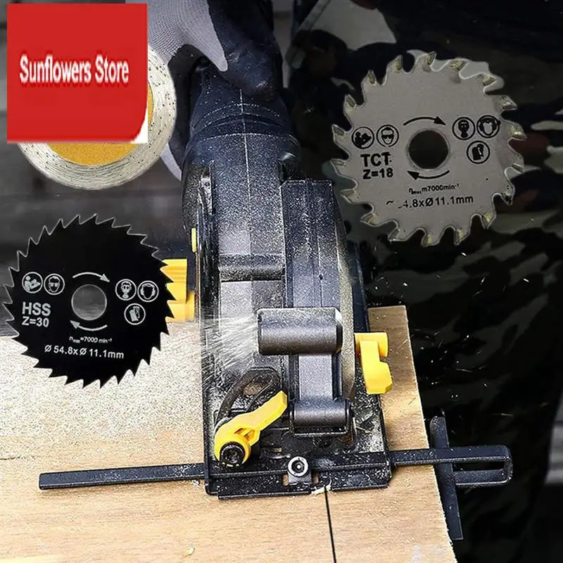 

3Pcs HSS Circular Saw Blade Cutting Blade Rotary Tool Cutting Disc For Wood Cutting Outer Diameter 54.8Mm/2.15Inch Durable