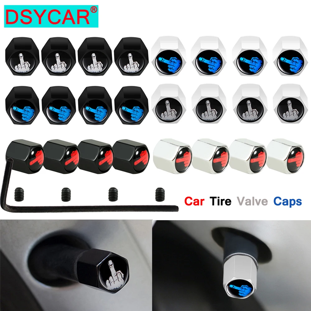 

DSYCAR Alloy Anti-theft Tire Valve Stem Cap Tire Wheel Stem Air Valve Caps for Auto Cars