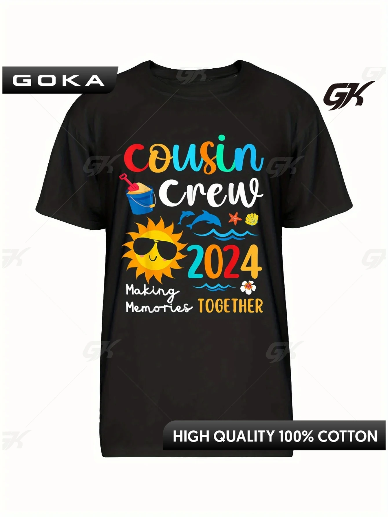 

Мужская футболка Cousins 2025 для летнего пляжного отдыха, забавный узор и юмористические цитаты, классическая футболка с короткими рукавами и круглым вырезом, новинка