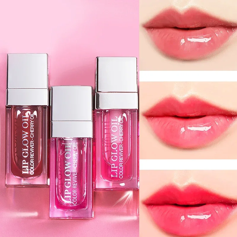 Heldere Hydraterende Lip Olie Mode Crystal Jelly Niet Plakkerig Sexy Plumping Gloss Lip Glazuur Getinte Mode Lippenstift Make-Up Lipverzorging