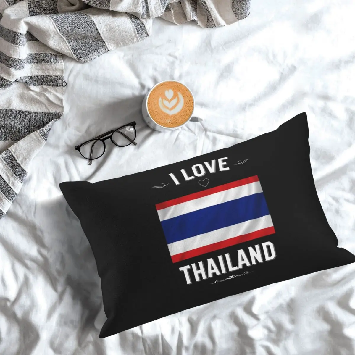 I Love Thailand Rectangle Pillowcase Cushion Cover Decorative Bedroom Bed Home Comfort Throw Pillow