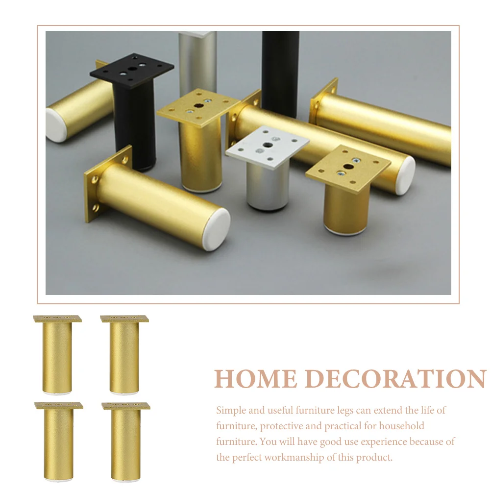 

4pcs Aluminium Alloy Sofa Feet Furniture Support Legs for Adjustable Sturdy Cabinet Metal Table Long Service Life