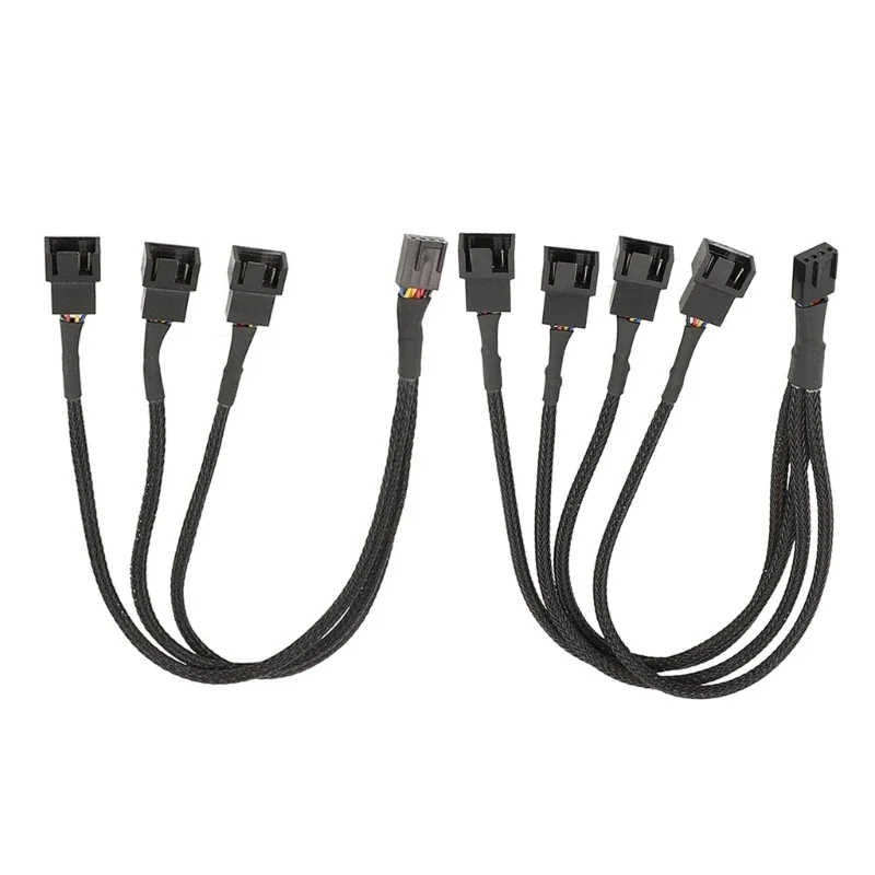 Fan chia bộ chia người hâm mộ PC FAN 4 PWM PWM SHLETLER CLAB CASE CASE STROTTER Tiêu đề bộ chia cho máy tính Trình tách quạt 3/4