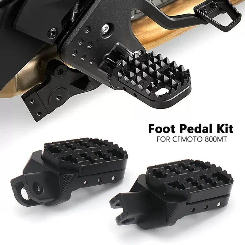 Motorcycle Foot Pegs Footrest Expandable Teeth Pedal Kit For CF MOTO CFMOTO 800 MT 800MT 800Mt 800 Mt