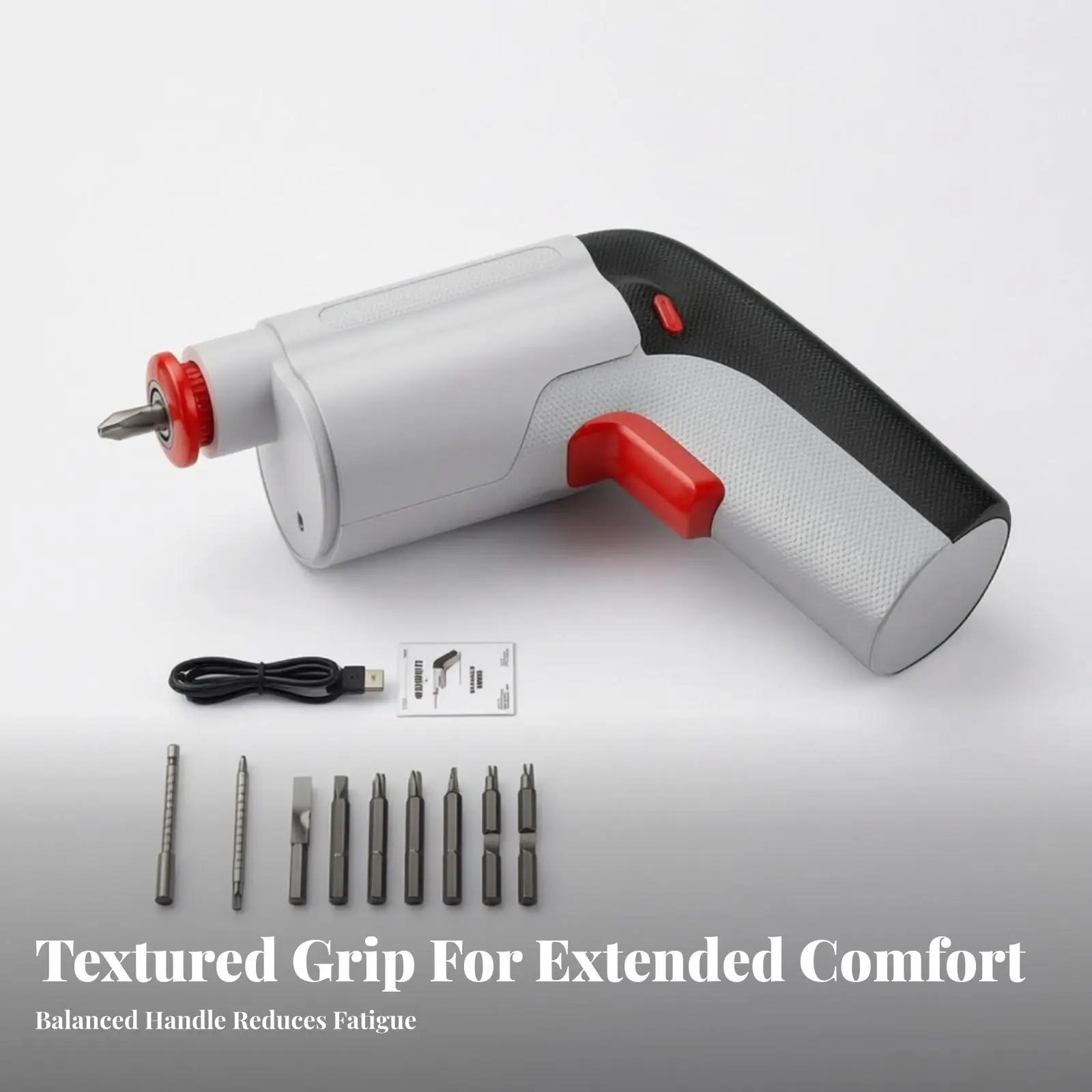 Cordless Mini Electric Screwdriver with Forward Reverse Switch and Charging Cable for Home DIY Projects
