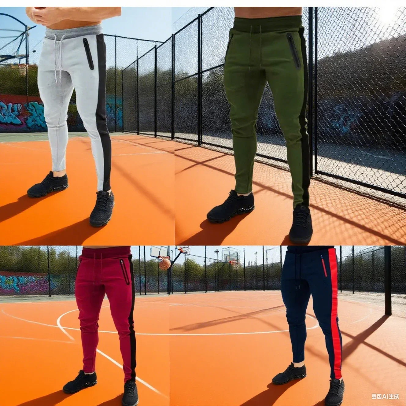 

Men's slim fit fitness pants, men's running and aerobics sports pants, trendy and comfortable pants, elastic ankle pants, men's