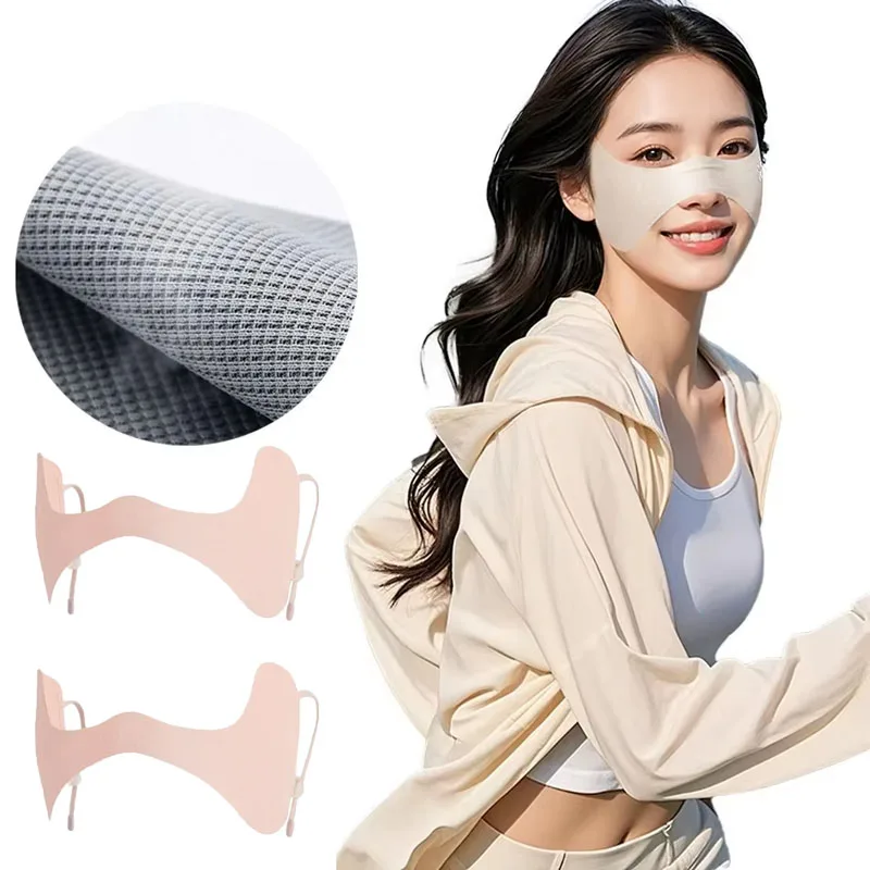 1–20 Stück UV-Schutz-Gesichtsmaske, Eisseide, Schmetterlings-Kühl-Augenabdeckung, nahtlos, atmungsaktiv, für Outdoor-Sport, Radfahren
