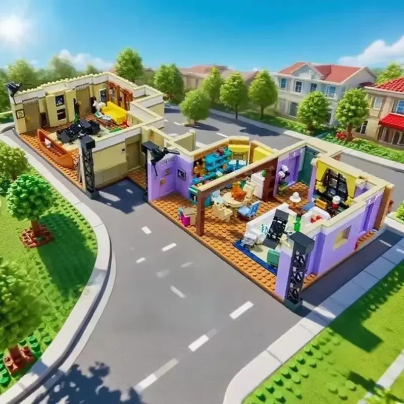 2048 Uds. Serie creativa modelo amigos Mónica apartamento rompecabezas para adultos montaje bloques de construcción juguete para niños regalo de cumpleaños 10292