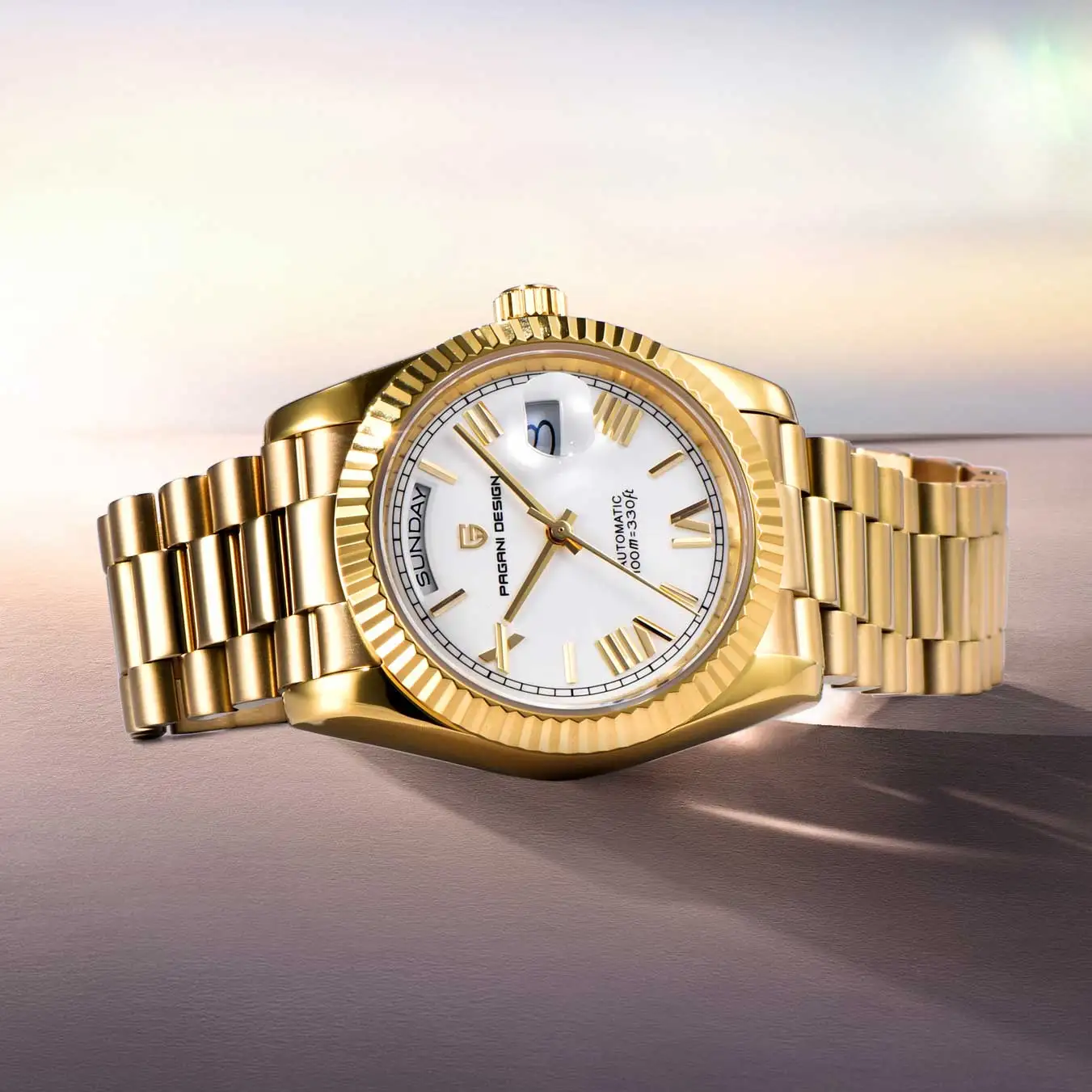 PAGANI DESIGN 2026 New DD36 Mens Watches Gold Luxury Automatic Watch For Men Mechanical Wristwatch AR Sapphire Clock 10Bar ST16