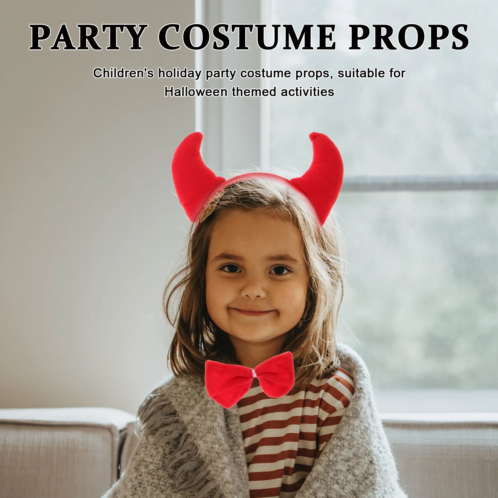 1Set Halloween Devil Horns Headband Kids Cosplay Costume Party Birthday Dress Up Hairband Devil Ears Hairband Devils Ears