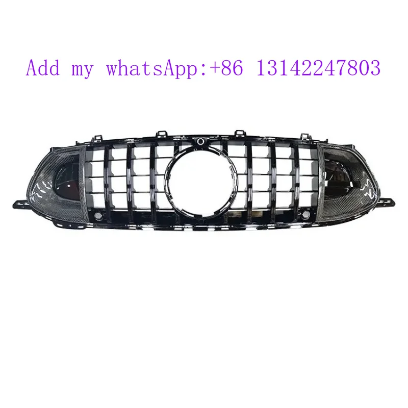 

2018 GT Front Grille Upgrade B Style Front Bumper Grill Carbon Fiber Grille 4 Door