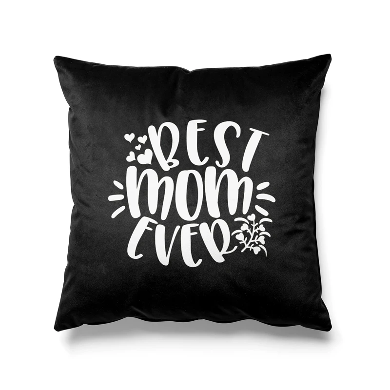 Aertemisi Set of 4 Best Mom Ever Mom Slay at Home Mom Square Throw Pillow Cushion Covers Cases Pillowcases 45cm x 45cm