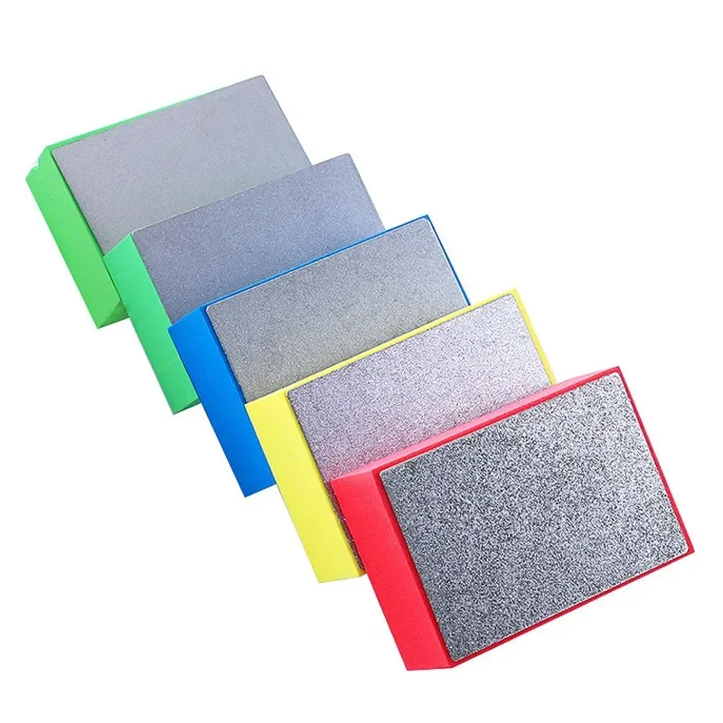 Imagem -02 - Diamante Mão Polir Pads Azulejo de Vidro Abrasivo Moagem Bloco Pad Pedra Mármore e Cerâmica Lixar Disco 60 Grãos 100 Grãos 400 Grãos