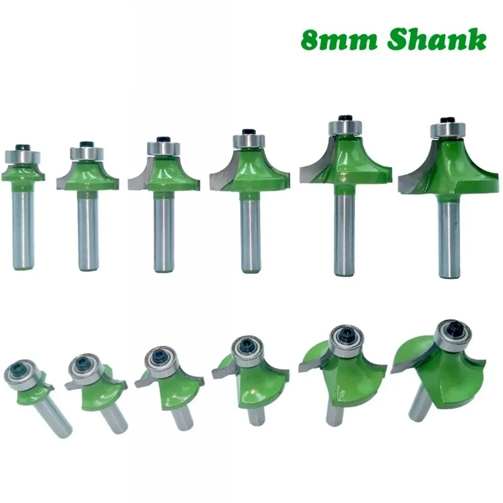 1pc 8mm Shank Corner Round Over Router Bit With Bearing Milling Cutter For Wood Woodworking Tool Tungsten Carbide Router Bit