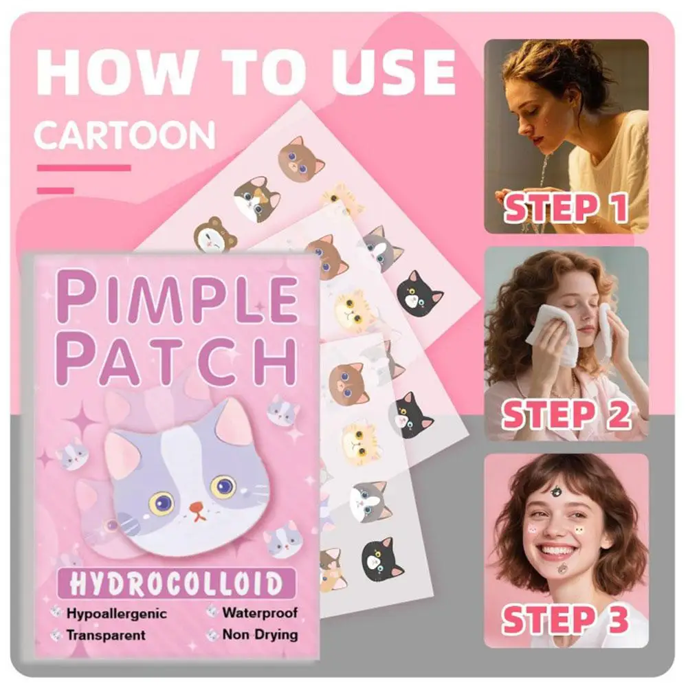 600 قطعة جديد بثرة التصحيح حب الشباب بقع الكرتون حب الشباب بقع الوجه المخفي غطاء غير مرئية العناية بالبشرة حب الشباب النقاط بقع تغطي #2