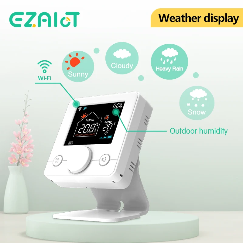 Tuya Smart Wireless Thermostat and Receiver for Boiler WiFi Programmable Room Heating Temperature Remote Controller Voice Google