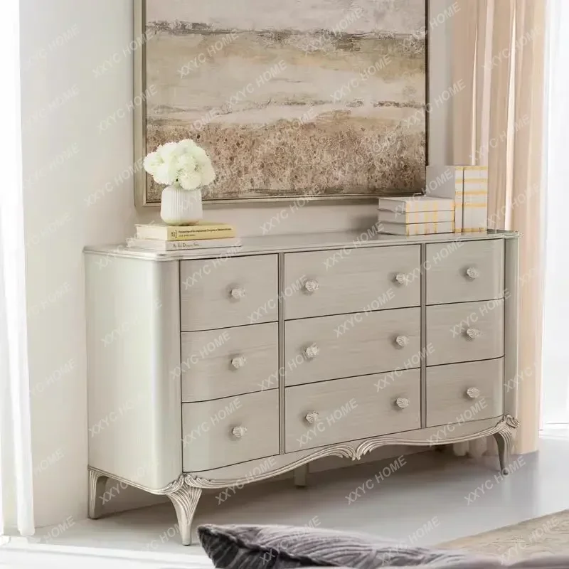 light luxury retro multi-chest multi-function cabinet, porch cabinet, bedroom