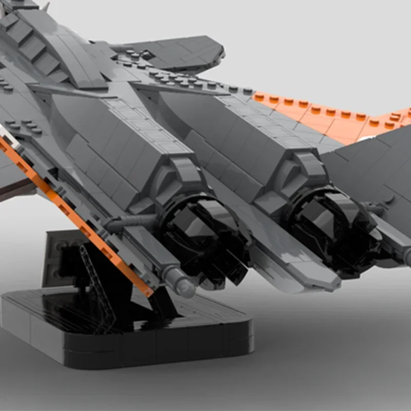 군용 항공기 모델 Moc 빌딩 벽돌 1:35 X-02S 전투기 기술 모듈 형 블록 선물 크리스마스 장난감 DIY 세트 조립