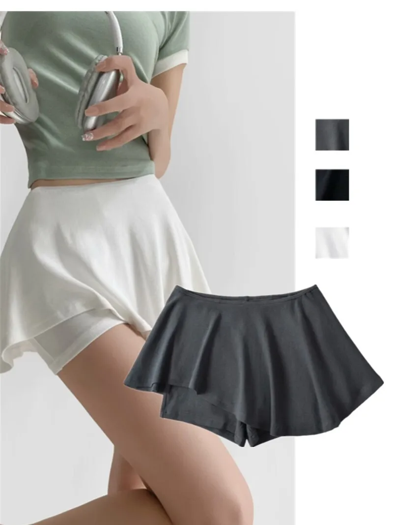 

Spor Yoga ort Юбка для женщин Асимметричный дизайн Противолегкая прогулочная юбка Street Sle Цвет средней талии